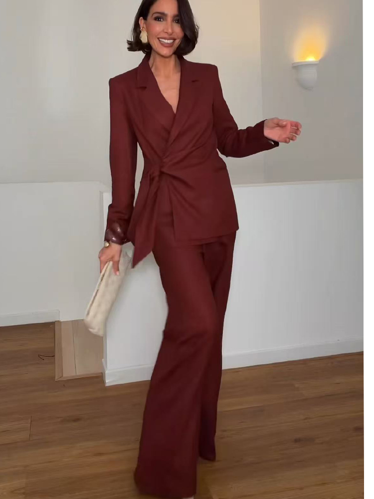 Women'S Elegant Formal Wear - Mode Kantoor Dames Blazer Broekpak Elegant