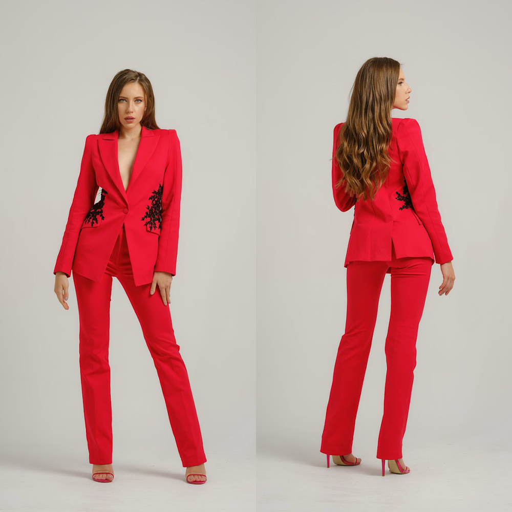 Formal Dress Female - Damesjurken Pak Jurken Elegante Applicaties Sjaal