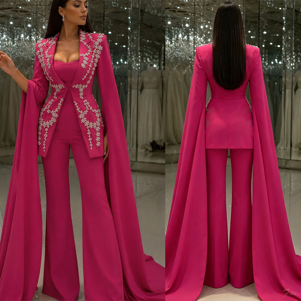 Formal Dress Female - Elegante damesavondjurken met kralen, pak, superlange