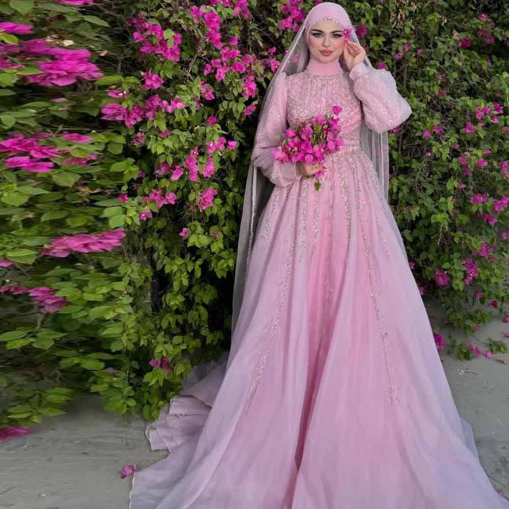 Women Formal Wear Hijab - Aangepaste luxe Abiye-avondjurk 2025, hijab-jurken met