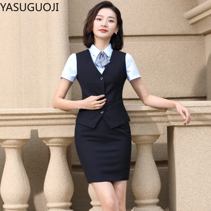 Women'S Formal Wear Plus Size - Yasuguoji Elegante Mode Vrouwen Vest Werkkleding