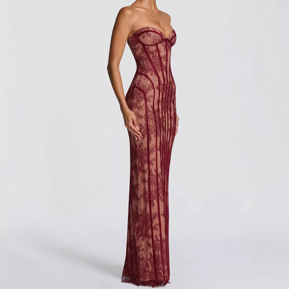 Formal Women'S Wear - Strapless bodycon maxi jurk voor dames