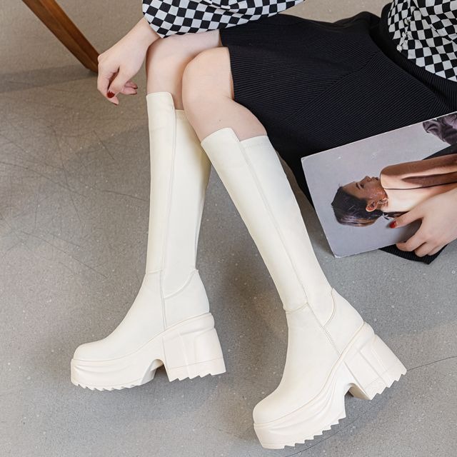 Dames kniehoge dikke zool bred - Formal Women'S Wear recensie en prijs