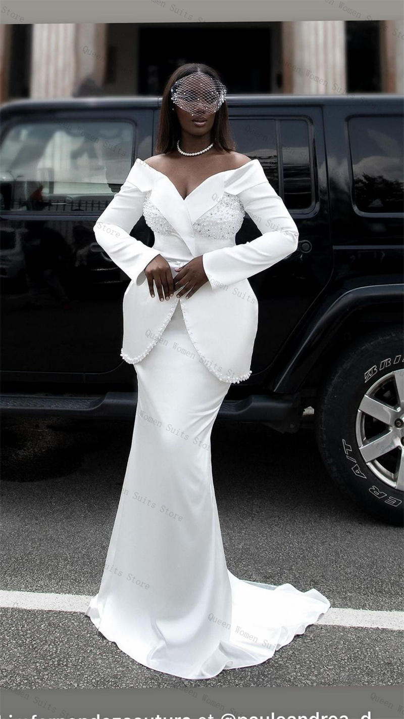 Witte Parels Vrouwen Pak Rok S - Women Formal Wear With Skirt recensie en prijs