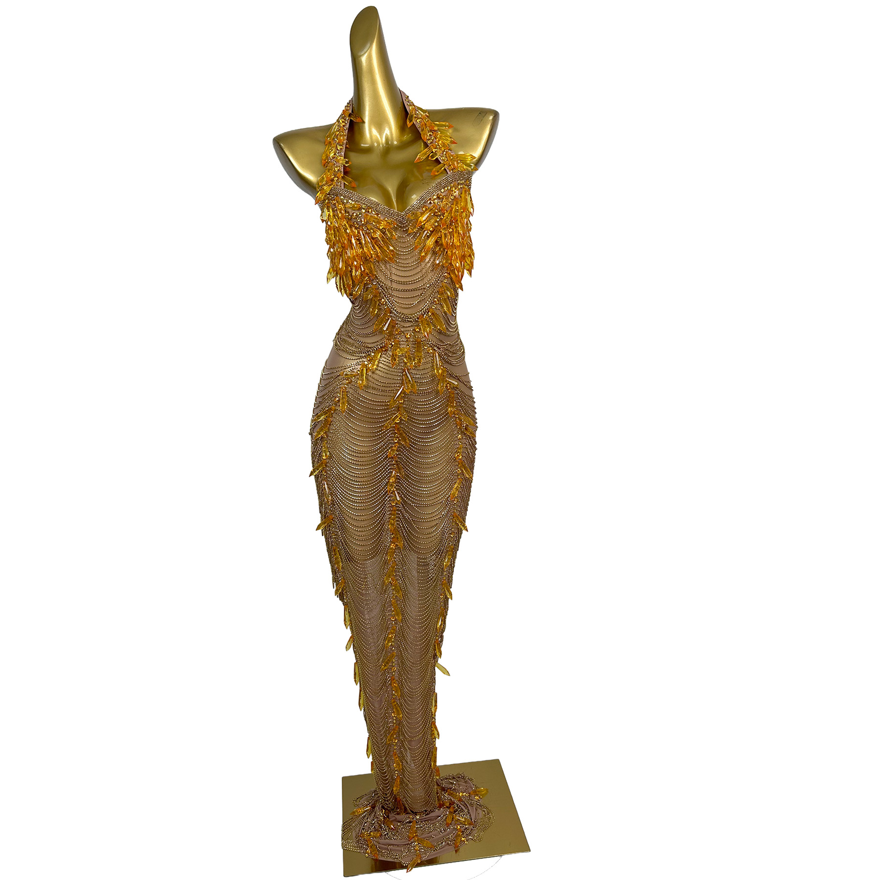 Gouden rugloze diamanten kwast - Women'S Formal Wear Plus Size recensie en prijs