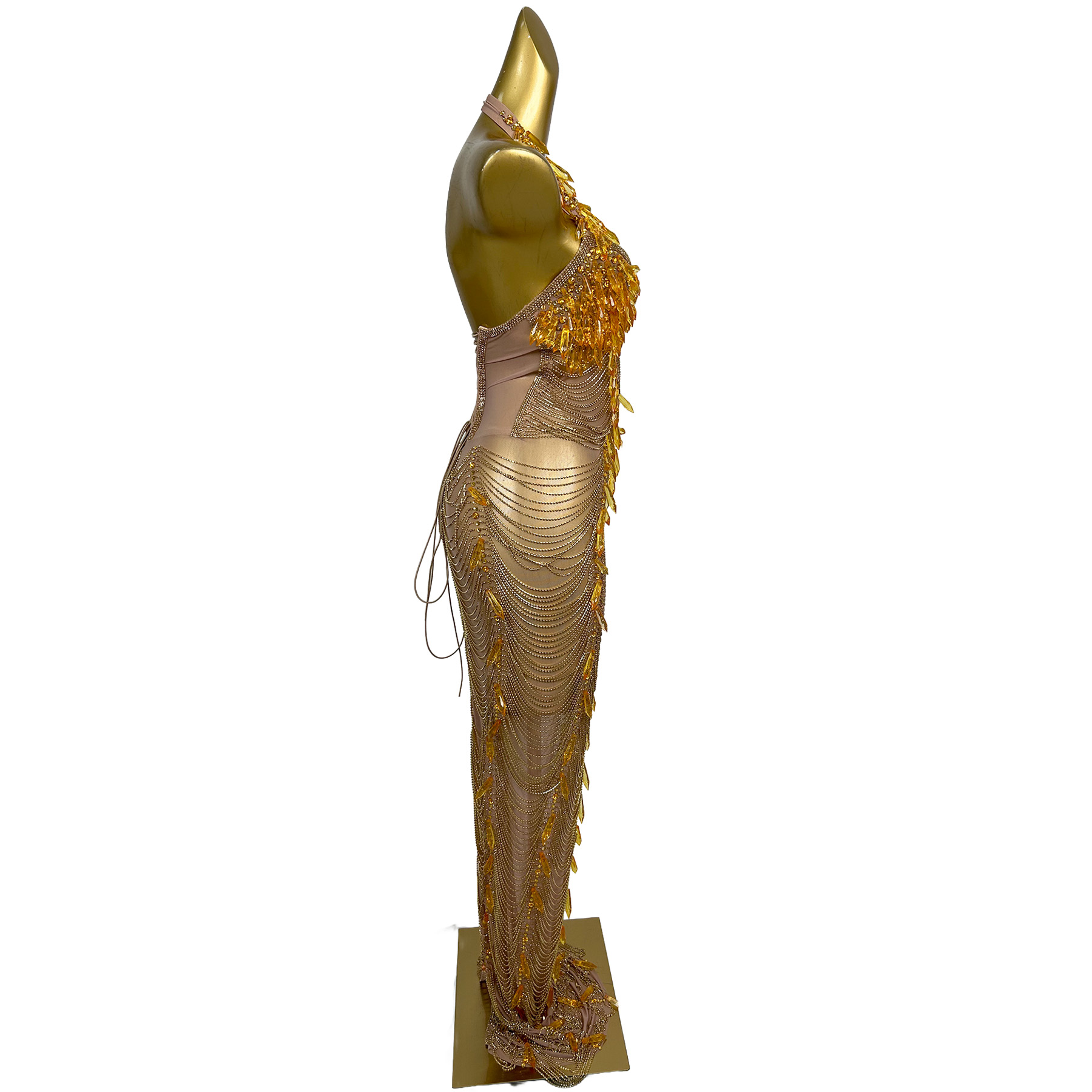 Gouden rugloze diamanten kwast - Women'S Formal Wear Plus Size recensie en prijs